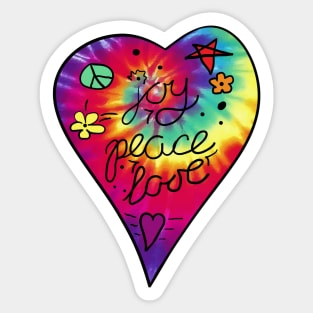 Hippie loveheart Sticker